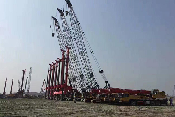 山鋼集團日照鋼鐵精品基地(煉鐵、煉鋼、燒結、球團、焦化)樁基工程